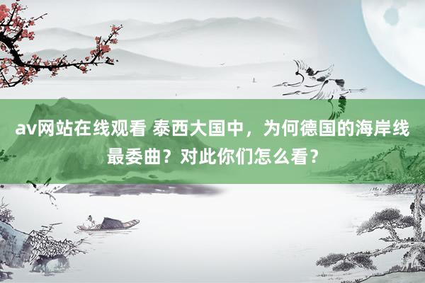 av网站在线观看 泰西大国中,为何德国的海岸线最委曲?对此你们怎么看?