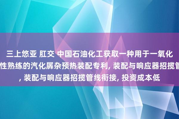 三上悠亚 肛交 中国石油化工获取一种用于一氧化碳耐硫变换催化剂活性熟练的汽化羼杂预热装配专利, 装配与响应器招揽管线衔接, 投资成本低