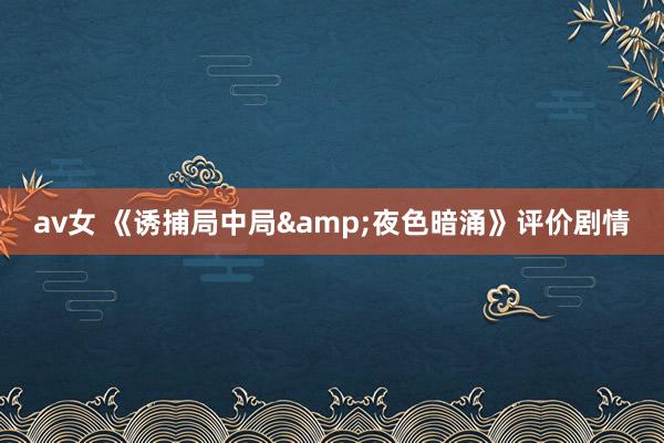 av女 《诱捕局中局&夜色暗涌》评价剧情